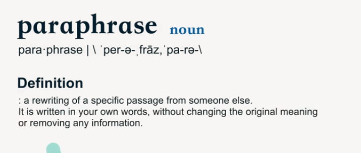 paraphrase dance meaning